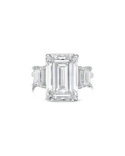 Diana M Lab Grown Diamonds Platinum 13.50 Ct. Tw. Three-stone Ring In Metallic