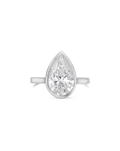 Diana M Lab Grown Diamonds Platinum 15.00 Ct. Tw. Bezel Ring In Metallic