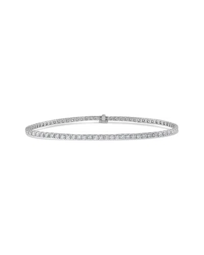 Diana M Lab Grown Diamonds Tf Dnu Diana M. 14k 3.00 Ct. Tw. Lab-grown Diamond Tennis Bracelet In Gray