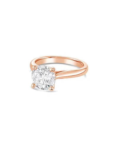 Diana M Lab Grown Diamonds Tf Dnu Diana M. 14k 5.00 Ct. Tw. Lab-grown Diamond Solitaire Ring In Gold