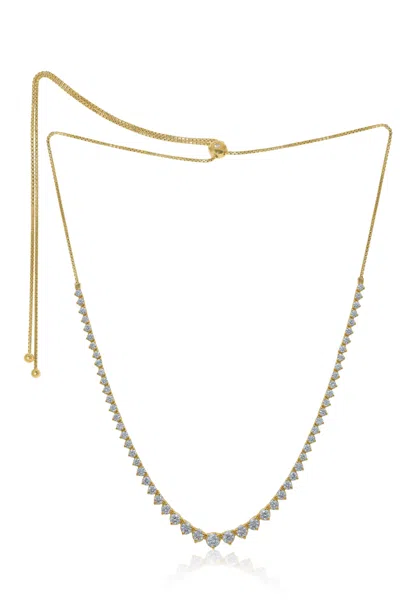 Diana M. Necklaces 14k Yg With 3.50cts Of Diamonds Bolo Deasigh In Gold