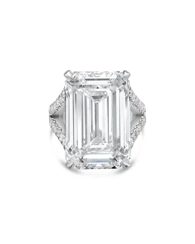 Diana M. Platinum 11.50 Ct. Tw. Lab-grown Diamond Ring In Metallic