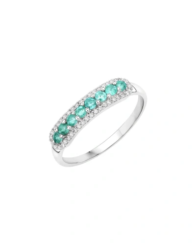 Diana M. Fine Jewelry 14k 0.35 Ct. Tw. Diamond & Emerald Ring