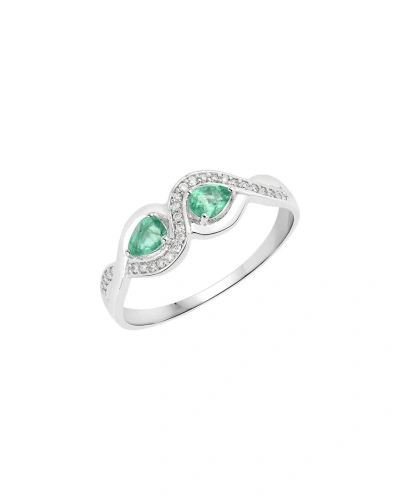 Diana M. Fine Jewelry 14k 0.35 Ct. Tw. Diamond & Emerald Ring