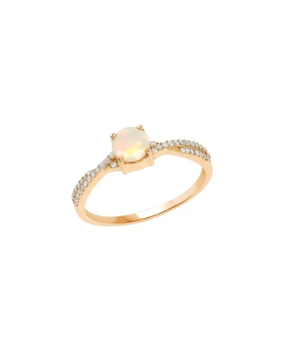 Diana M. Fine Jewelry 14k 0.37 Ct. Tw. Diamond & Opal Ring