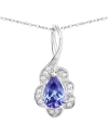 DIANA M. DIANA M. FINE JEWELRY 14K 0.40 CT. TW. DIAMOND & TANZANITE PENDANT