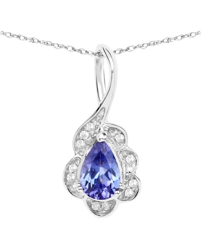 Diana M. Fine Jewelry 14k 0.40 Ct. Tw. Diamond & Tanzanite Pendant
