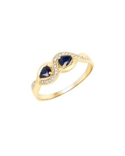 Diana M. Fine Jewelry 14k 0.47 Ct. Tw. Diamond & Sapphire Ring