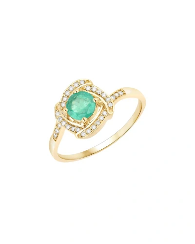 Diana M. Fine Jewelry 14k 0.50 Ct. Tw. Diamond & Emerald Ring