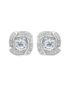 DIANA M. DIANA M. FINE JEWELRY 14K 0.56 CT. TW. DIAMOND & AQUAMARINE STUDS