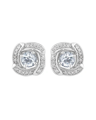 Diana M. Fine Jewelry 14k 0.56 Ct. Tw. Diamond & Aquamarine Studs