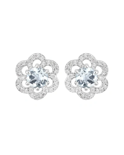 Diana M. Fine Jewelry 14k 0.60 Ct. Tw. Diamond & Aquamarine Studs