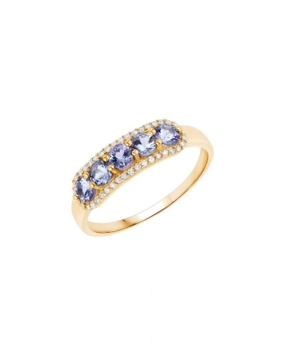 Diana M. Fine Jewelry 14k 0.61 Ct. Tw. Diamond & Tanzanite Ring