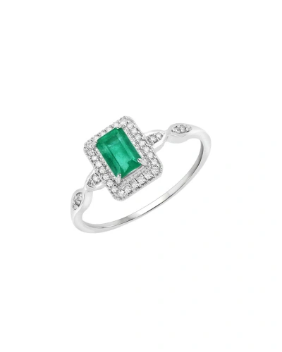 Diana M. Fine Jewelry 14k 0.65 Ct. Tw. Diamond & Emerald Ring