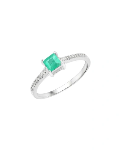 Diana M. Fine Jewelry 14k 0.67 Ct. Tw. Diamond & Emerald Ring