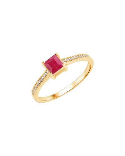 Diana M. Fine Jewelry 14k 0.67 Ct. Tw. Diamond & Ruby Ring