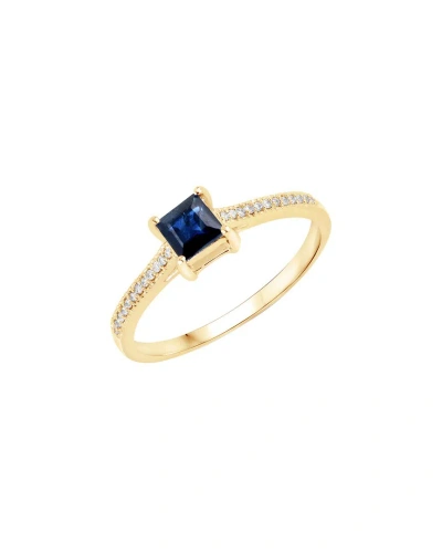 Diana M. Fine Jewelry 14k 0.67 Ct. Tw. Diamond & Sapphire Ring