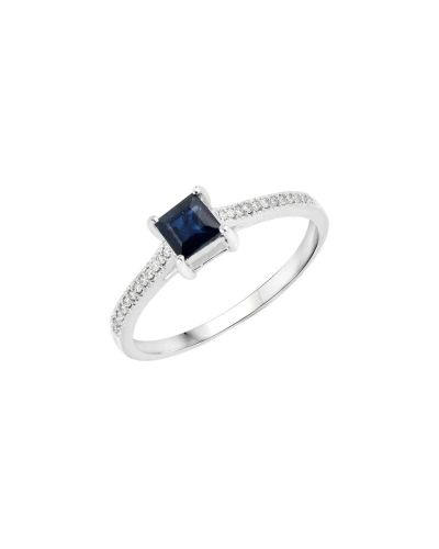 Diana M. Fine Jewelry 14k 0.67 Ct. Tw. Diamond & Sapphire Ring