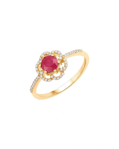 Diana M. Fine Jewelry 14k 0.68 Ct. Tw. Diamond & Ruby Ring