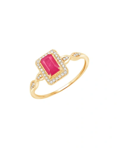 Diana M. Fine Jewelry 14k 0.75 Ct. Tw. Diamond & Ruby Ring In Gold