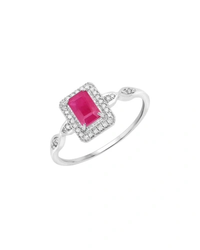 Diana M. Fine Jewelry 14k 0.75 Ct. Tw. Diamond & Ruby Ring In Metallic