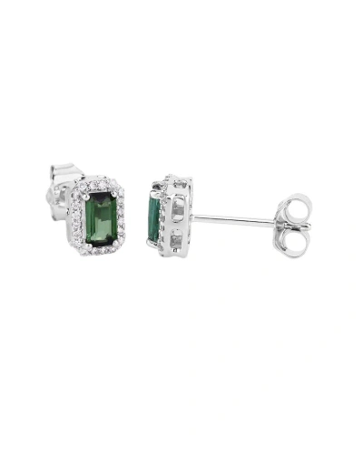 Diana M. Fine Jewelry 14k 0.76 Ct. Tw. Diamond & Green Tourmaline Studs