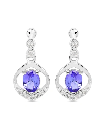 Diana M. Fine Jewelry 14k 0.76 Ct. Tw. Diamond & Tanzanite Dangle Earrings In Gold
