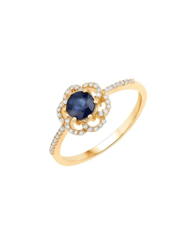 Diana M. Fine Jewelry 14k 0.78 Ct. Tw. Diamond & Sapphire Ring