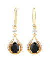 Diana M. Fine Jewelry 14k 0.86 Ct. Tw. Diamond & Sapphire Dangle Earrings
