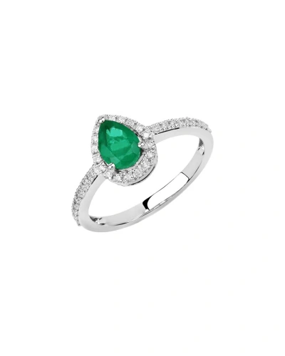 Diana M. Fine Jewelry 14k 0.88 Ct. Tw. Diamond & Emerald Ring