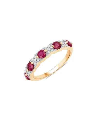 Diana M. Fine Jewelry 14k 0.97 Ct. Tw. Diamond & Ruby Ring In Gold