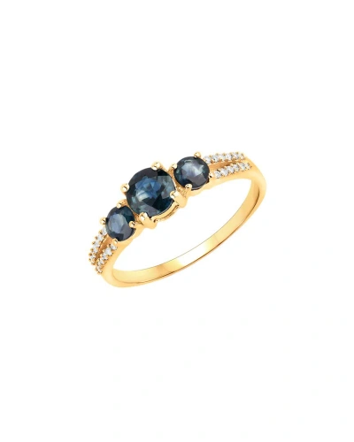 Diana M. Fine Jewelry 14k 1.08 Ct. Tw. Diamond & Sapphire Ring