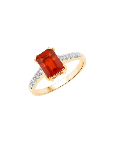 Diana M. Fine Jewelry 14k 1.11 Ct. Tw. Diamond & Fire Opal Ring