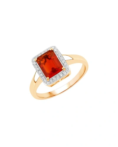 Diana M. Fine Jewelry 14k 1.20 Ct. Tw. Diamond & Fire Opal Ring