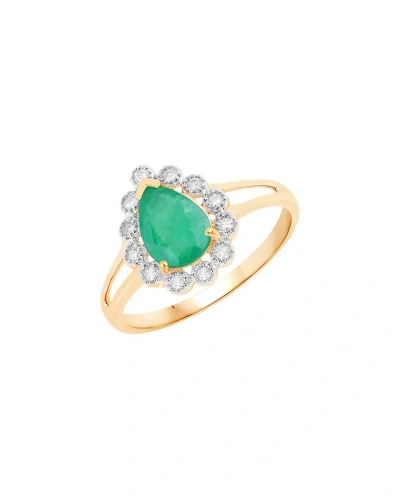 Diana M. Fine Jewelry 14k 1.22 Ct. Tw. Diamond & Emerald Ring