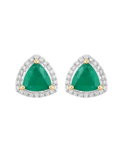 Diana M. Fine Jewelry 14k 1.27 Ct. Tw. Diamond & Emerald Studs