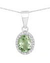 DIANA M. DIANA M. FINE JEWELRY 14K 1.27 CT. TW. DIAMOND & GREEN TOURMALINE PENDANT