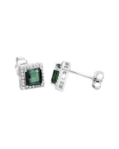 Diana M. Fine Jewelry 14k 1.55 Ct. Tw. Diamond & Green Tourmaline Studs
