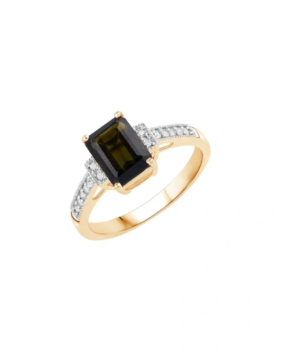 Diana M. Fine Jewelry 14k 1.73 Ct. Tw. Diamond & Green Tourmaline Ring