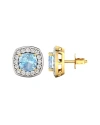 Diana M. Fine Jewelry 14k 1.95 Ct. Tw. Diamond & Aquamarine Studs