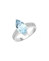 DIANA M. DIANA M. FINE JEWELRY 14K 2.09 CT. TW. DIAMOND & AQUAMARINE RING