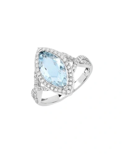 Diana M. Fine Jewelry 14k 2.24 Ct. Tw. Diamond & Aquamarine Ring