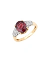 DIANA M. DIANA M. FINE JEWELRY 14K 2.87 CT. TW. DIAMOND & GARNET RING