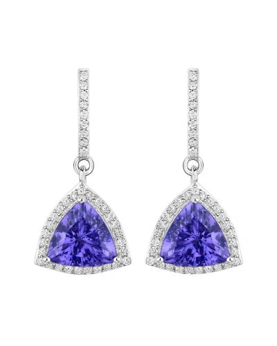 Diana M. Fine Jewelry 14k 3.86 Ct. Tw. Diamond & Tanzanite Dangle Earrings