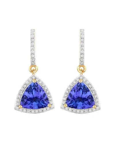 Diana M. Fine Jewelry 14k 3.86 Ct. Tw. Diamond & Tanzanite Dangle Earrings