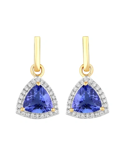 Diana M. Fine Jewelry 14k 3.86 Ct. Tw. Diamond & Tanzanite Dangle Earrings