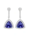 Diana M. Fine Jewelry 14k 4.93 Ct. Tw. Diamond & Tanzanite Dangle Earrings