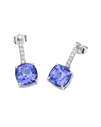 Diana M. Fine Jewelry 14k 5.64 Ct. Tw. Diamond & Tanzanite Dangle Earrings
