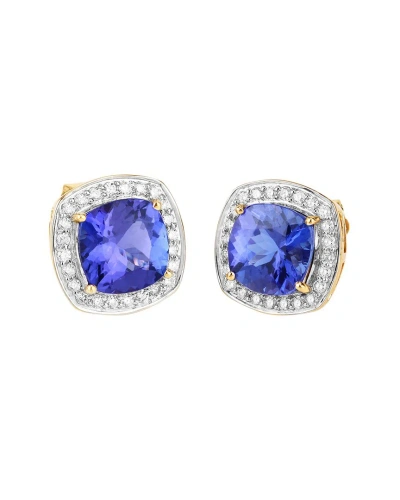 Diana M. Fine Jewelry 14k 5.98 Ct. Tw. Diamond & Tanzanite Studs