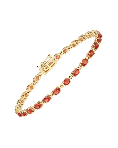 Diana M. Fine Jewelry 14k 7.00 Ct. Tw. Orange Sapphire Tennis Bracelet In Gold